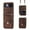 Borwn, variant on For Samsung Galaxy Z Flip 5 5G Z Flip 4 Z Flip3 High Quality Leather Phone Case Shockproof Protection For Samsung Galaxy Z Flip 5 Z Flip 4 Portable Fashion Mobile Phone Case Premium Leather Design