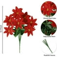 thumbnail image 4 of AQITTI Christmas Artificial Flowers Poinsettia Christmas Decorations Fake Bushes Flower Arrangement for Xmas Christmas Table Centerpieces Vase Fillers Winter Holiday Decoration 5 Bundles, 4 of 9