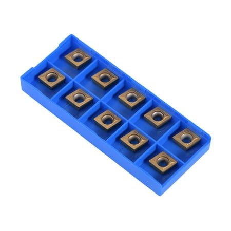 

LXF 10Pcs/Box Carbide Inserts Blade Cutter Blade CNC Lathe Turning Tools with Storage Box CCMT09t304 CCMT32.5-0810