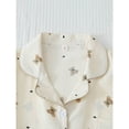 thumbnail image 3 of Apricot Teddy Bear Print Womens Short Sleeve Pajama Set With Shorts, 3 of 7