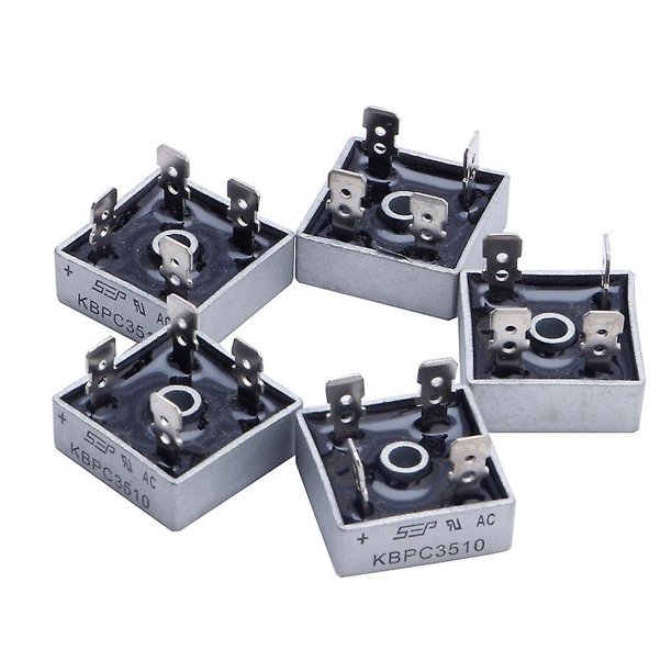 5x 35a Kbpc3510 1000v Caja de metal Puente rectificador de diodo monofásico Nuevo