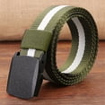 thumbnail image 2 of Mens Long Canvas Nylon Waist Web Belt Metal Free Security Check, 2 of 3