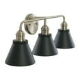 thumbnail image 4 of Robert Stevenson Lighting Robert Stevenson Lighting Josie - Metal 3-Light Vanity Light with Shades, Matte Black and Brushed Nickel, 4 of 6