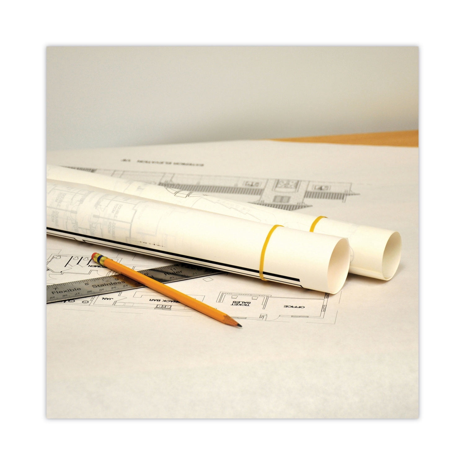 Alliance Pale Crepe Gold Rubber Bands, Size 19, 0.04" Gauge, Crepe, 1 lb Box, 1,890/Box (20195)
