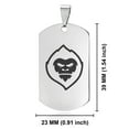 thumbnail image 2 of Stainless Steel Mythical Yeti Head Dog Tag Keychain Circle Ring, 2 of 2