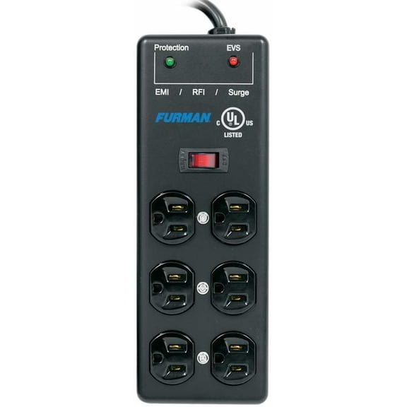Furman SS-6B Pro W/ EVS 6 Outlet AC Surge Power Strip Conditioning