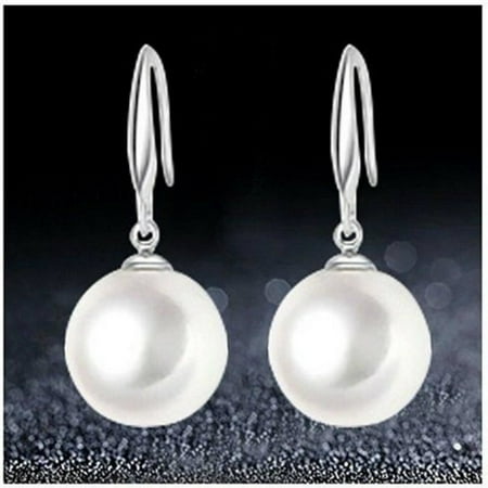 hook earrings fish earring dangle faux shell pearl drop silver dialog displays option button additional opens zoom
