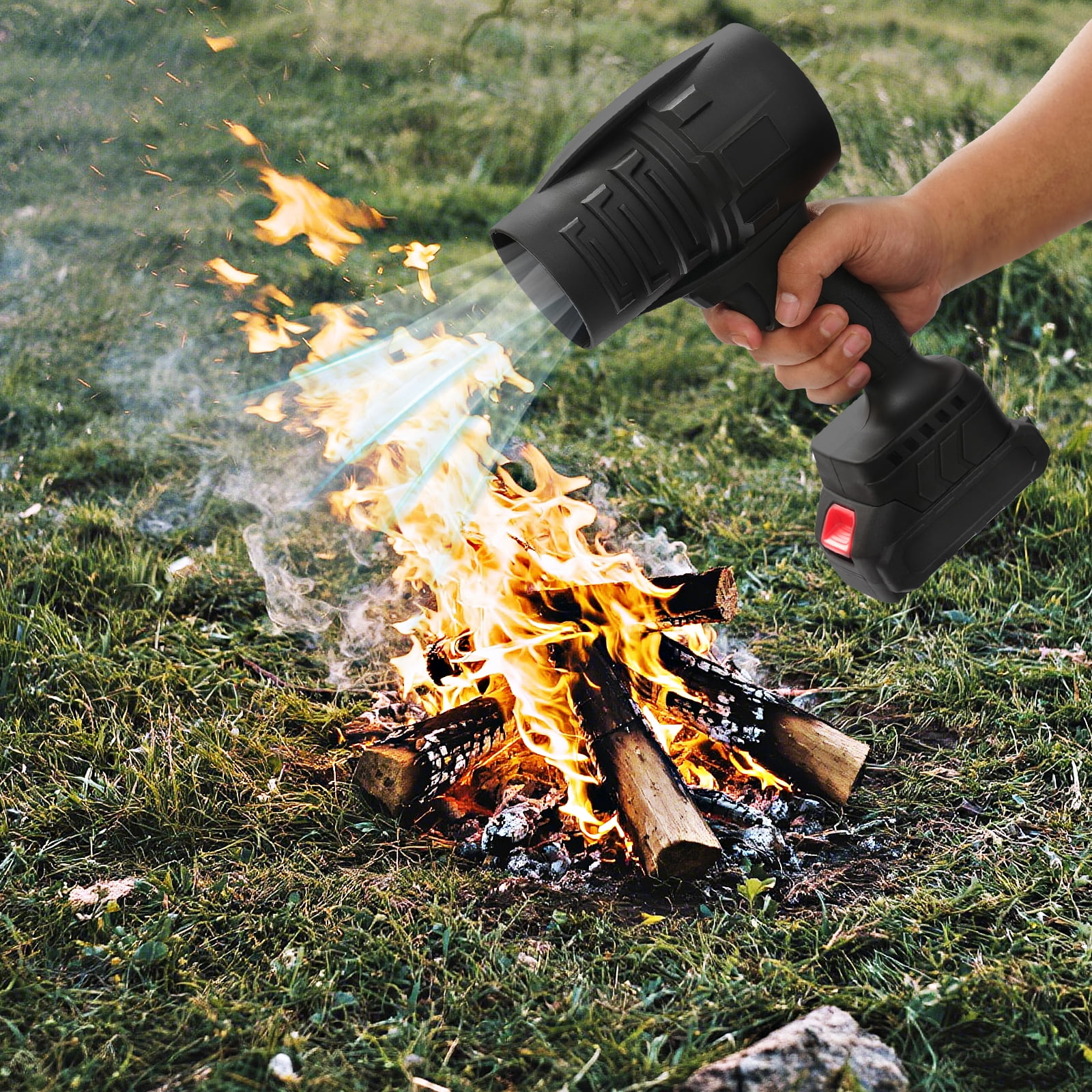 Cordless Leaf Blower with 2 Batteries, 21V Battery Powered Handheld Electric Blower, 25000RPM Mini Power Blower for Car Detailing, Snow Removal, Yard Cleaning, Deck & Patio, with Hard Storage Case