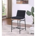 thumbnail image 5 of Pemberly Row Black Boucle Fabric Counter Height Chair with Iron Leg Frame, 5 of 5