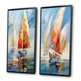 thumbnail image 3 of Designart "Sailboat modern Winds II" Boat Sailing Framed Wall Art Set Of 2 - Multi-Color Transportation Framed Wall Art Set Of 2, 3 of 7