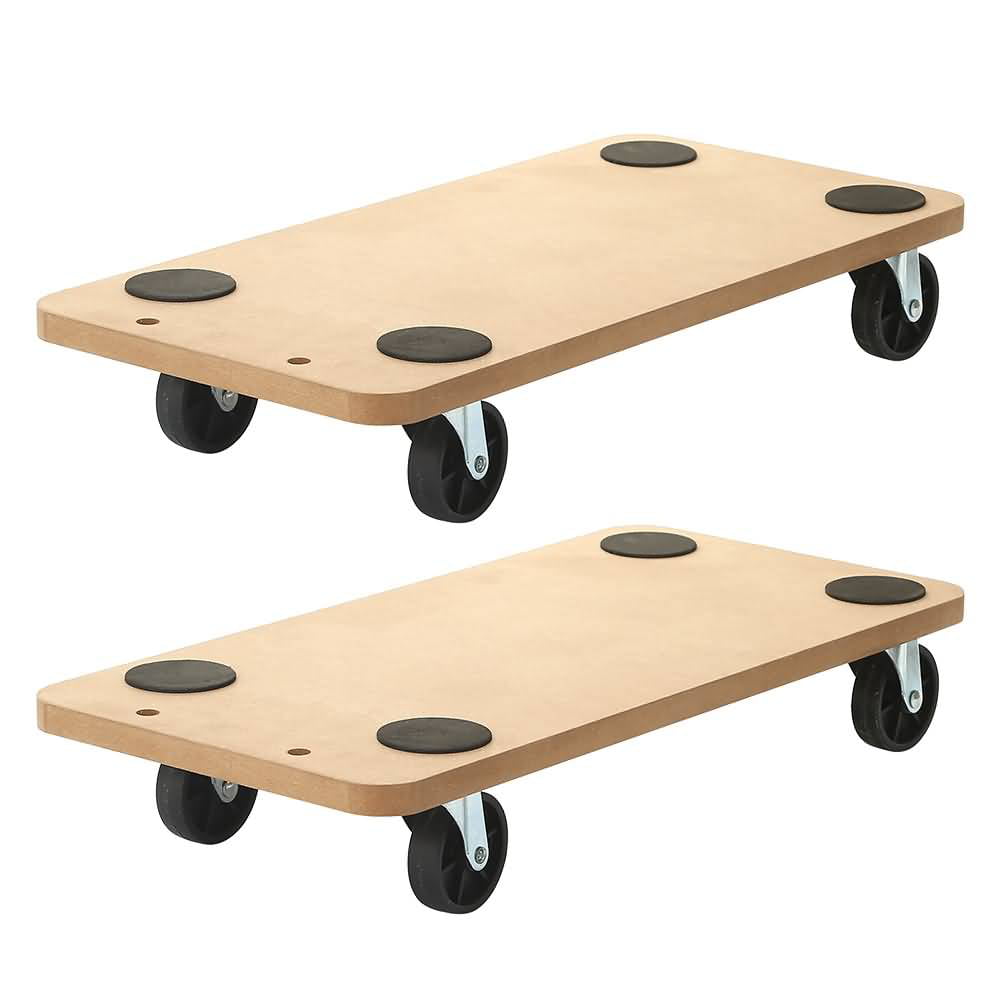 4 Pack 20 inch Dolly Moving Cart Platform 350LB Tringular Wood Mover Platforms 