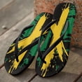 thumbnail image 2 of Chririnla Women's Jamaican Flag Print Flip Flop Comfortable Casual Beach Thong Sandals with Arch Support Non-Slip Fashion Lightweight Slippers for Vacation Pool, 2 of 7