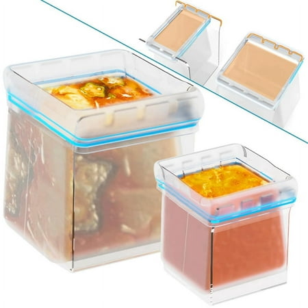 

Universal Baggie Holders for Meal Prep - Zipper Closure Bag Holder for Filling - Hands-Free Food Storage Bag Stand