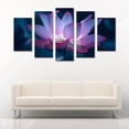 thumbnail image 2 of Juego de Cuadros Decorativos, Flor de Loto Mística, Estilo Neón y Relajante, 5 Piezas, Ideal para Spas y Recámaras, 150x80cm, 2 of 5