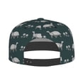 thumbnail image 4 of Daiia Turtle Chrysanthemum print Flat Bill Hats Flat Brim Trucker Cap Baseball Cap Adjustable Classic Low Profile Hat Unconstructed Plain Cap, 4 of 9