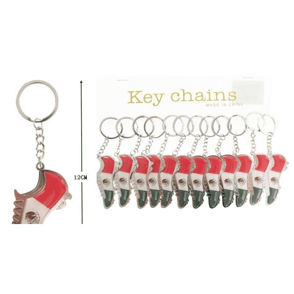 12 Pack Mexican Keychain Souvenirs Metal Keychain world cup soccer Bulk Mexico