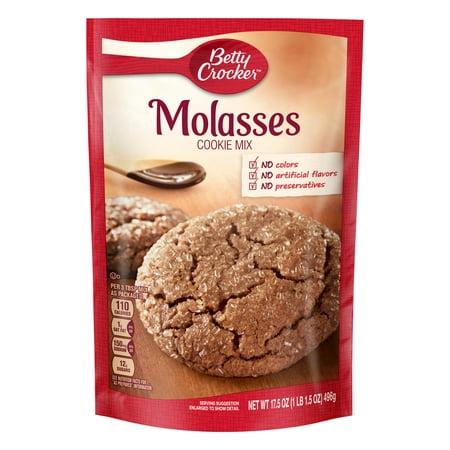 (3 Pack) Betty Crocker Molasses Cookie Mix, 17.5 oz (Best Molasses For Baking)