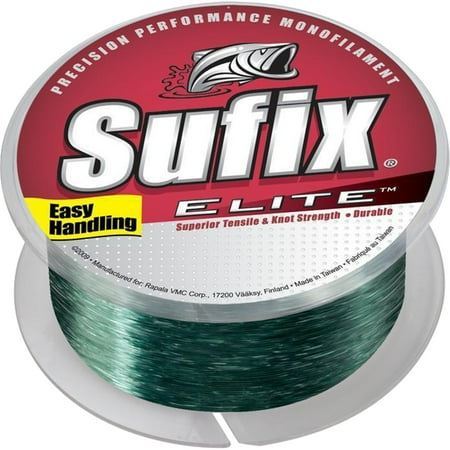 UPC: 0024777121485 | Sufix Elite 10 lb Test Fishing Line (330 yds) – Lo-Vis Green