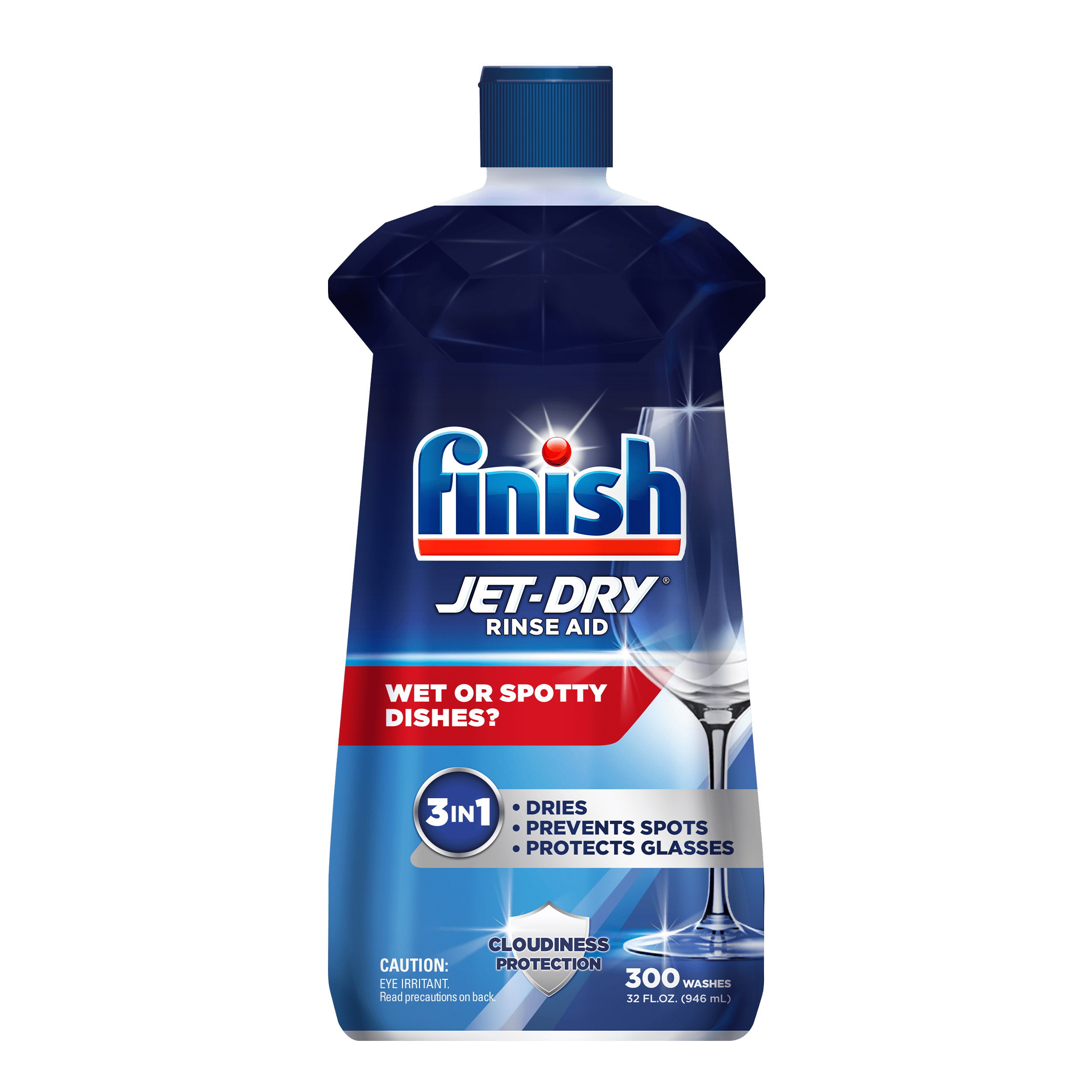 Finish JetDry Rinse Aid, 32oz, Dishwasher Rinse Agent and Drying Agent