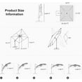 thumbnail image 3 of PURPLE LEAF 8x11 Ft Cantilever Umbrella Left-right Tilting Swivel Large Square Patio Umbrella Outdoor Offset Aluminum Umbrella with 360°Rotation Adjustable Garden,Gray, 3 of 13