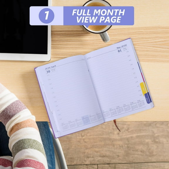 MERRYHAPY 2026 Daily Planner Purple Portable Task Organizer for Writing