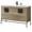 Shadow Gray, variant on Fine Fixtures - Modern Walnut 24" Bathroom Vanity Set, Satin Brass Hardware, Vitreous China Sink Top