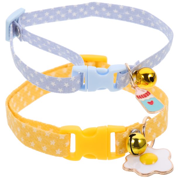 BRIGHTFUFU 2 piezas decorativas de cuello de gato diseño gato collar gato adorable cuello exquisito collar de cuello gatito