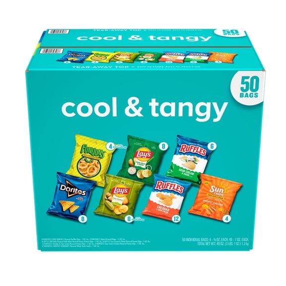 Frito Lay Snacks Cool And Tangy Variety Pack, 49 Oz X 50 Count