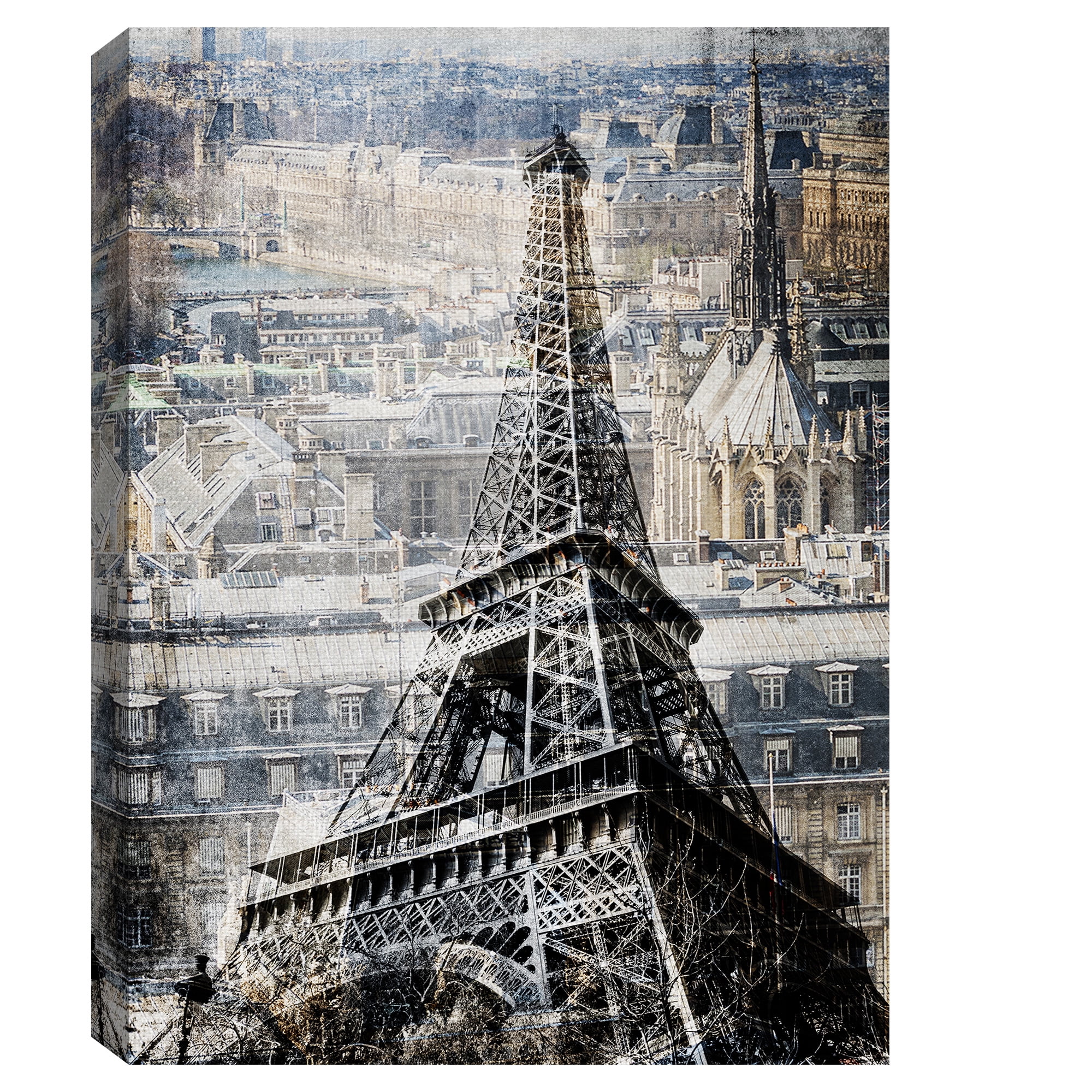 Masterpiece Art Gallery Paris Eiffel Tower By The Studio Canvas Art Print 24" x 36"