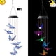 thumbnail image 4 of Campanas de viento, campanillas de viento de pájaro cardenal, luz de campanilla con energía solar, campanillas de viento para la pérdida del amor, decoración de colibrí para patio, terraza,, 4 of 5