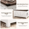 thumbnail image 5 of ChVans 35.6" Square Lift Top Coffee Table, Farmhouse Coffee Table with Storage & Charging Ports, Wood Center Table w/Large Hidden Space for Living Room Home Office, 5 of 9