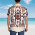 thumbnail image 4 of Susaid Fashion Tatreez1 Print Short Sleeve Shirts Button Down Casual Shirts Summer Beach Aloha Button Down Short Sleeve for Men ,Medium, 4 of 7