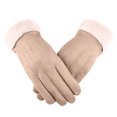 thumbnail image 2 of Winter Gloves Womens Gloves Touchable Screen Lady Winter Suede Gloves Warm Windproof Thick Gloves Full Finger Mittens for Outdoor, 2 of 6