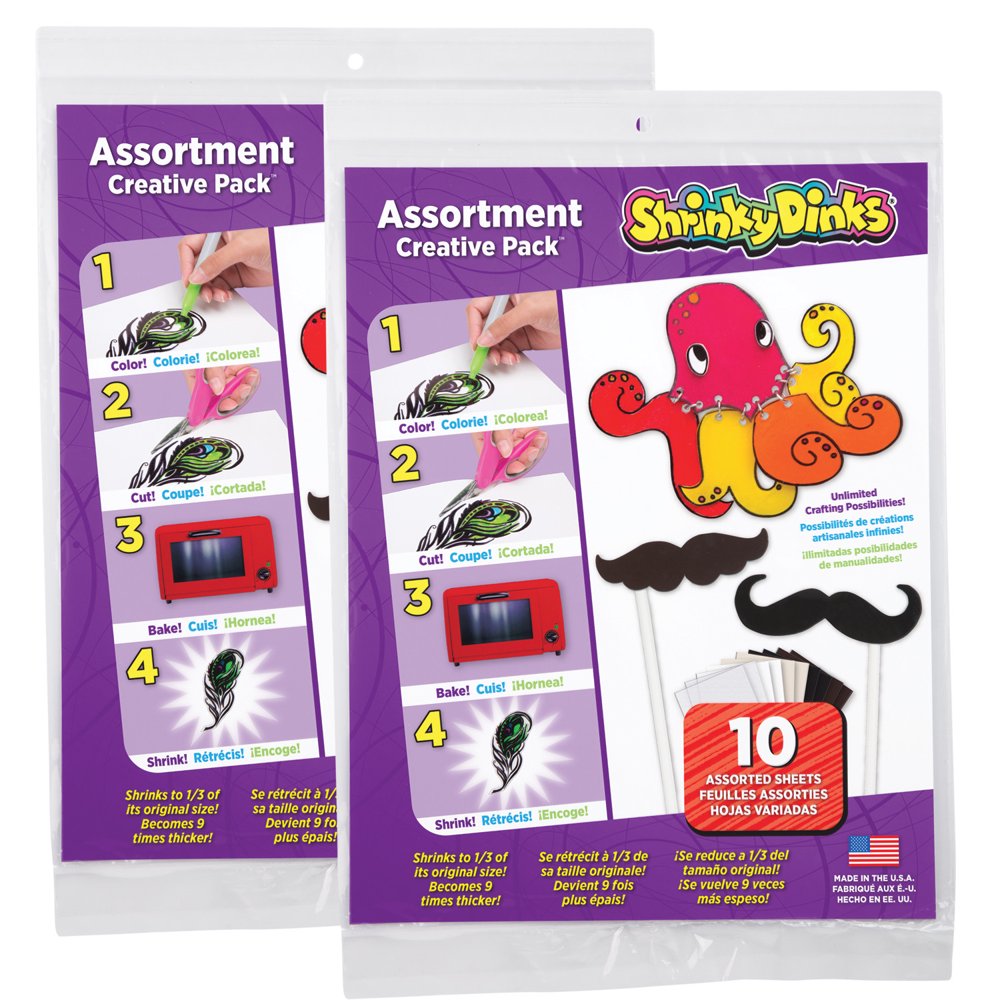 Shrinky Dinks Creative Pack 20 Sheet Pack Assortment