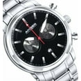 thumbnail image 3 of Amber Time Men's Quartz Chronograph Watch Stainless Steel Band 50m ATL160810-01BK Silver Black 5.28 Ounces, 3 of 5