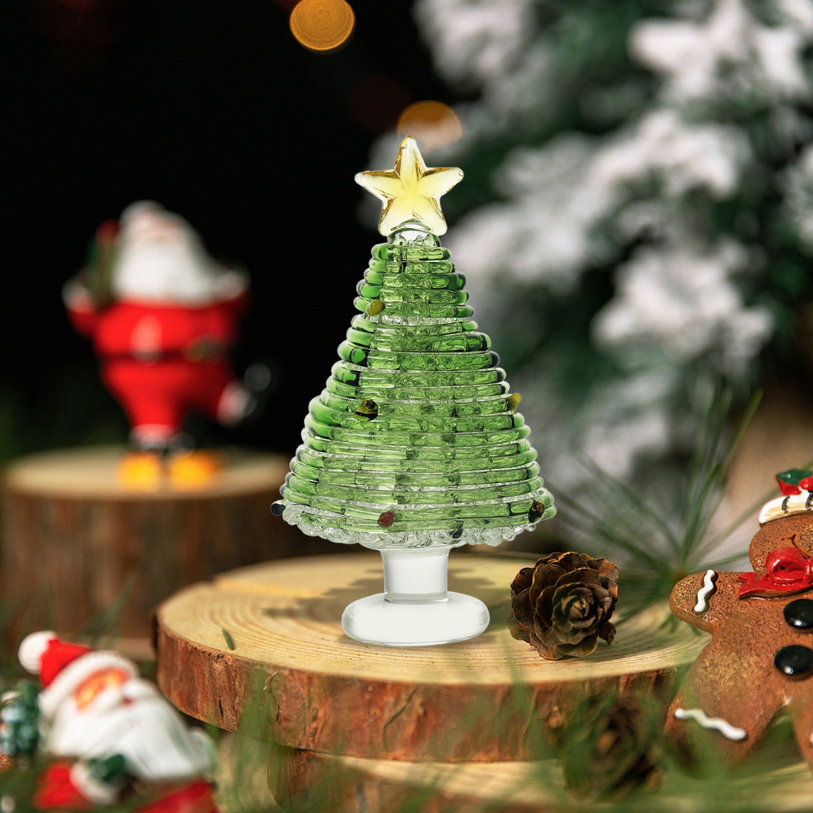 Christmas Gifts Mini Christmas Tree Glass Ornaments Small Glass