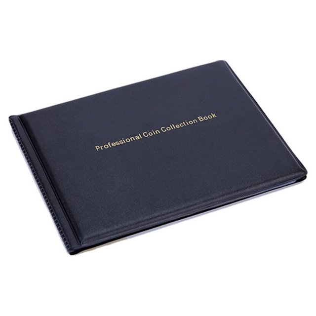 Kearding Álbum de monedas de 240 unidades, colección de sellos de monedas, libro, almacenamiento de notas, organizador de colección, Cuadernos de escritura y cuadernos de bocetos Negro