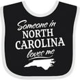thumbnail image 3 of Inktastic Someone in North Carolina Loves Me Boys or Girls Baby Bib, 3 of 4