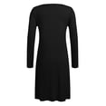 thumbnail image 4 of Ekouaer Button Down Nightgown for Women Long Sleeve Sleepwear V Neck Nightshirt Boyfriend Pajama Dress Sleep Dress, 4 of 6
