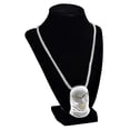 thumbnail image 4 of Goon Masked Man Hip Hop Chain Silver Tone 2-Tone Thug Ski Mask Pendant 36" Inch Franco Necklace, 4 of 5