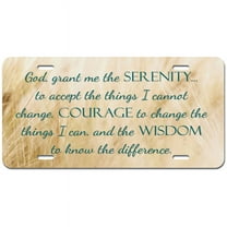 Serenity Prayer Novelty Metal Vanity License Tag Plate