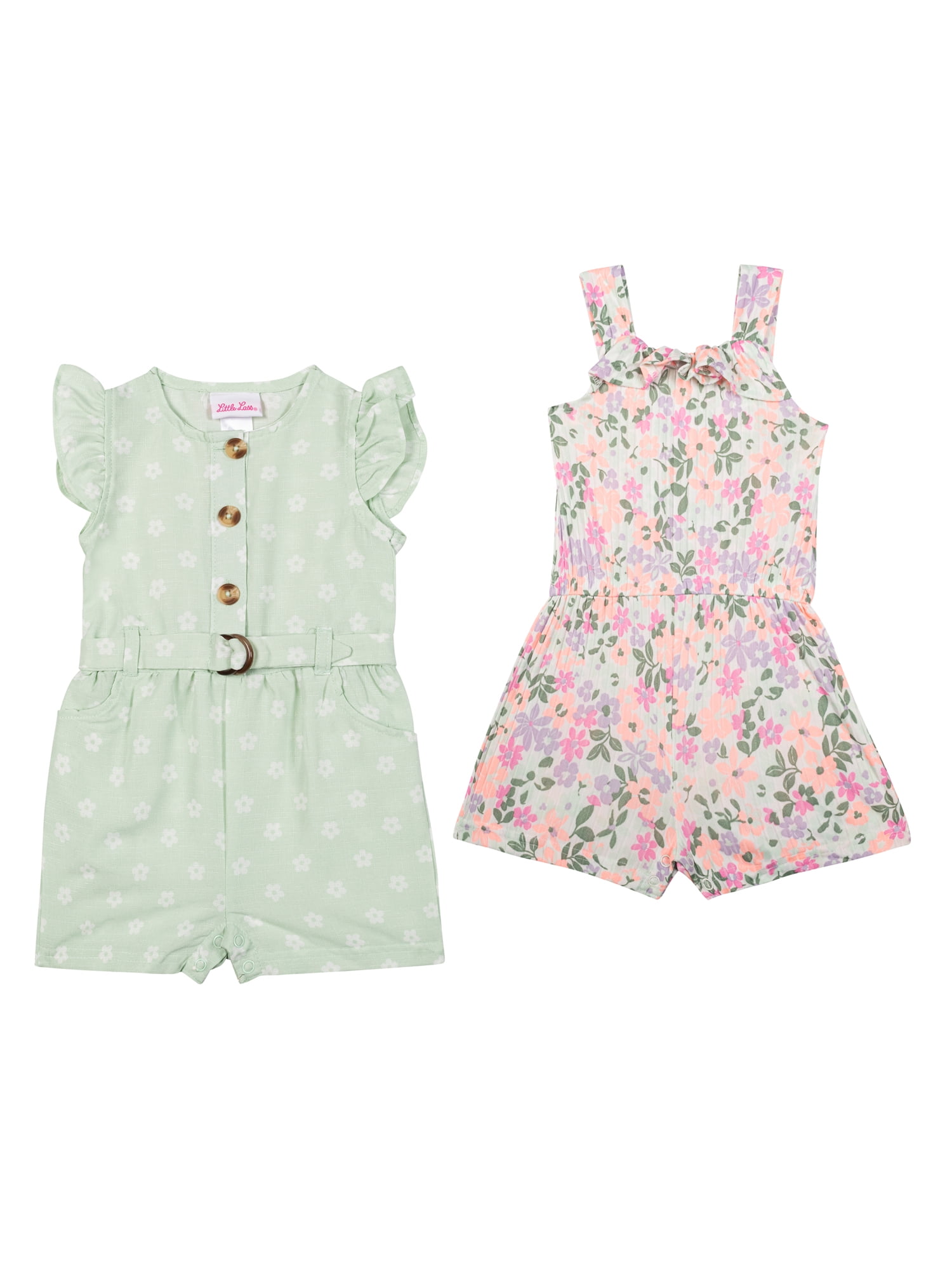 Little Lass Infant Girls' 2 Pack Ruffle Romper, Sizes 12M-24M
