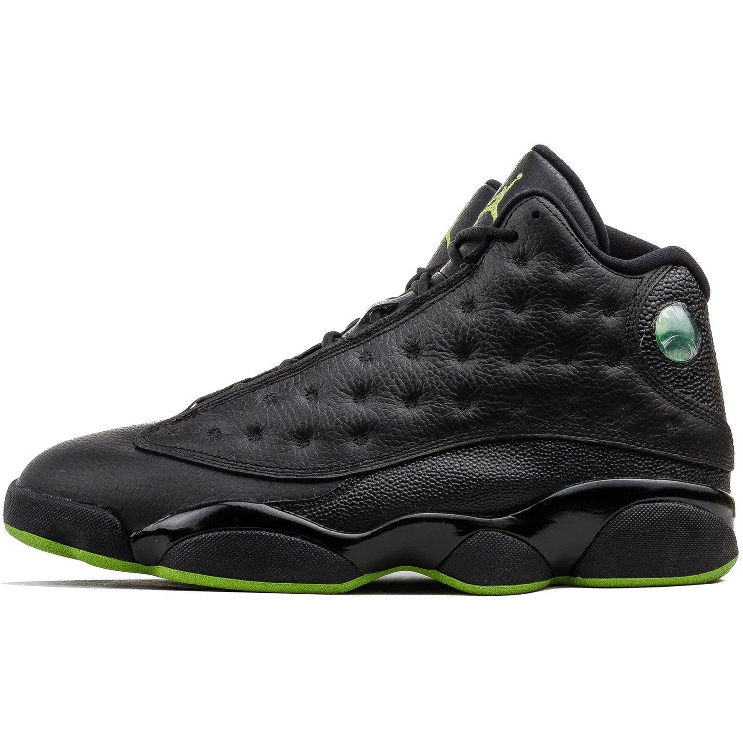 black and green jordans 13