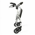 thumbnail image 6 of Medline Luxe Rollator, Folding Rolling Walker, 300lb Weight Capacity, 7" Wheels, White Frame, 6 of 7