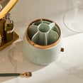 thumbnail image 4 of Makeup Brush Holder Organizer With Lid 360 Rotation Brushes Organizer For Vanity, 4 of 14