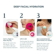 FOREO UFO 3 LED Hydrate & Brighten Set – Silicone Facial Mask Device with 14 Masks & Eye Cream, Arctic Blue