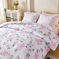 thumbnail image 3 of Koniroom 2PCS Lavender Purple Floral Comforter Set Queen Size, Kids Teen Girls Watercolor Botanical Bedding Sets with Cute Flowers for Children, 3 of 8