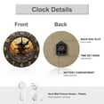 thumbnail image 3 of Wall Clock Decorative - Oriental Pagoda Glow Print 2D Vintage Wall Clocks Battery Operated Silent Non-Ticking for Bedroom, Living Room, Kitchen, Office, Classroom, 10 Inch, 3 of 7