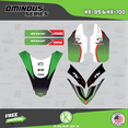 thumbnail image 3 of Kalair GFX Graphics Kit for Kawasaki KX85 (2014-2021) Ominous Series, 3 of 5