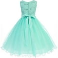 thumbnail image 2 of Big Girls' Lace Sequin Top Rhinestone Belt Flowers Girls Dresses Lavender 18 (J36K70), 2 of 2